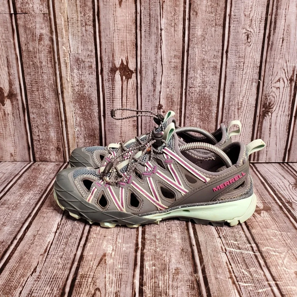 Merrell Women's Choprock Hiking Trail Sandal Running Shoes M Blue Smoke Size 7.5 - Picture 2 of 14